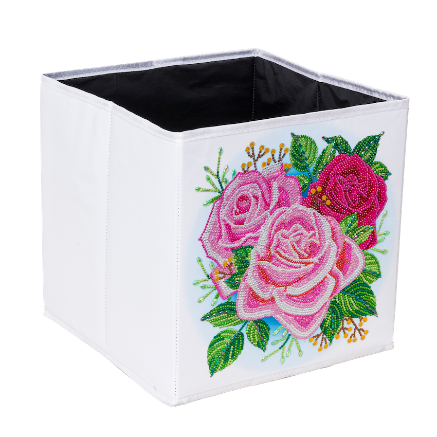 CA-FSBKT4 - Crystal Art Folding Storage Box 30*30cm - Ravishing Rose