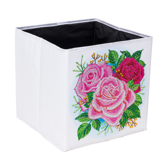 CA-FSBKT4 - Crystal Art Folding Storage Box 30*30cm - Ravishing Rose