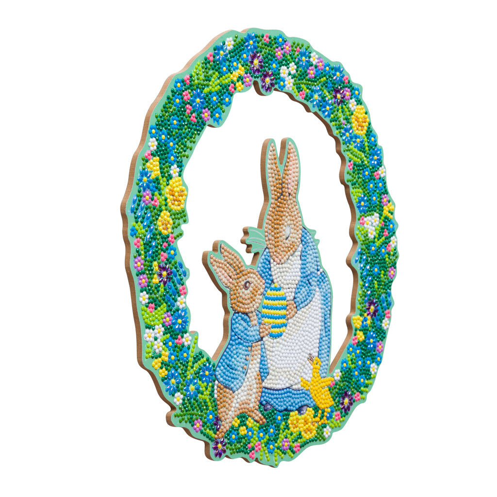 CA-WRPRBT01: Peter Rabbit Crystal Art Wreath Kit