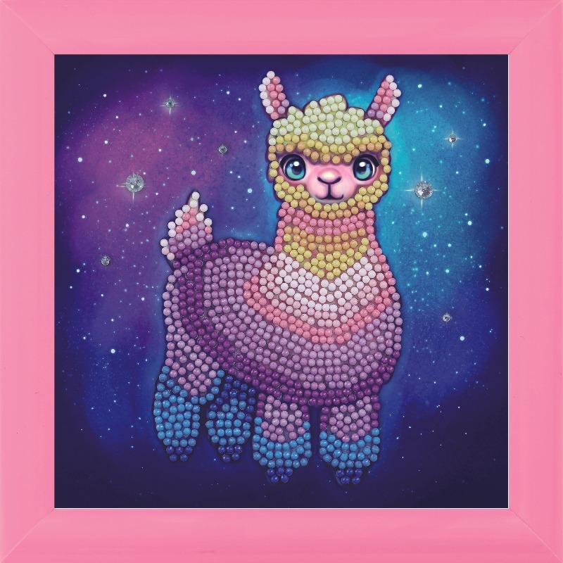 CAFBL-11: "Rainbow Llama" - Ashley Erickson Frameable Crystal Art