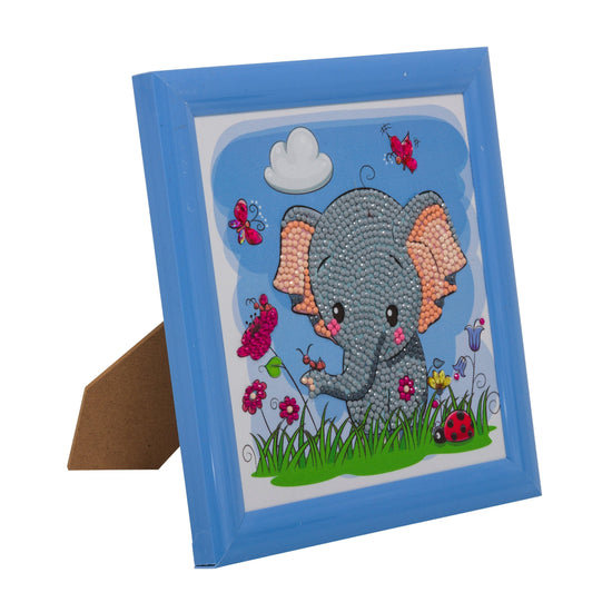 CAFBL-3: "Elephant" Crystal Art Frameables Kit with Picture Frame