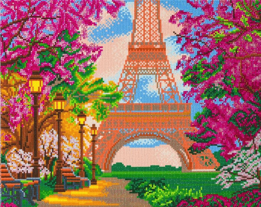 CAK-A102L: "Paris in Autumn" Framed Crystal Art Kit, 40 x 50cm