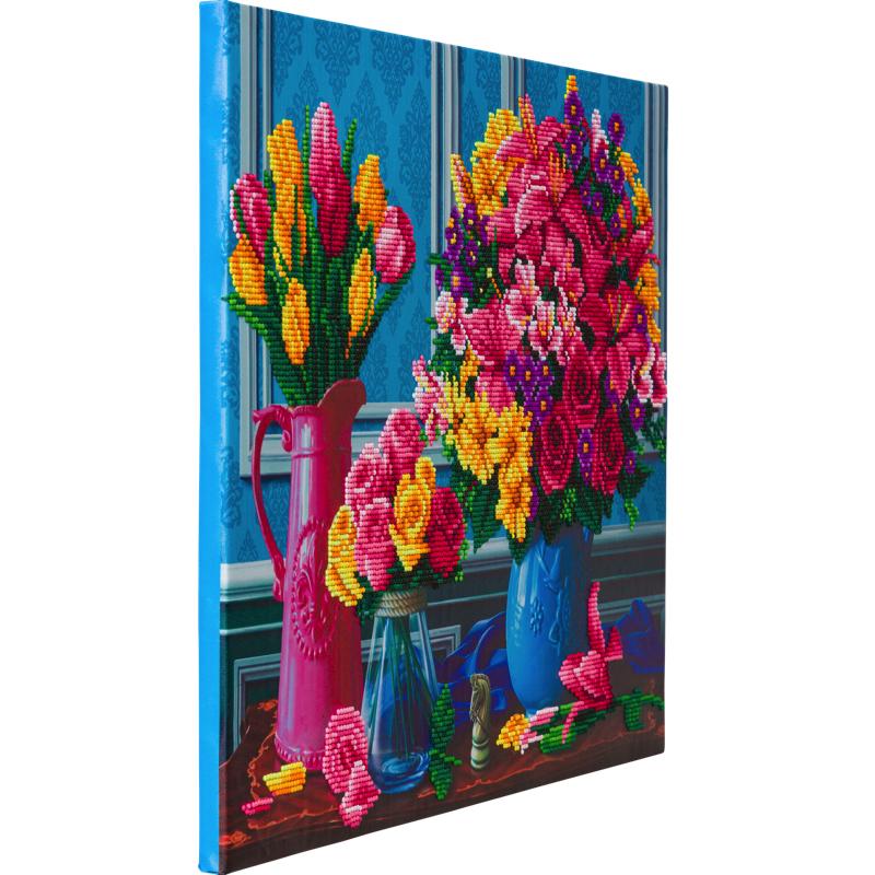 CAK-A126L: Beautiful Blooms, 40x50cm Crystal Art Kit