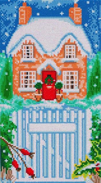 CAK-A136TT: "Snowy House Part 2" 1x 40x22cm Canvas