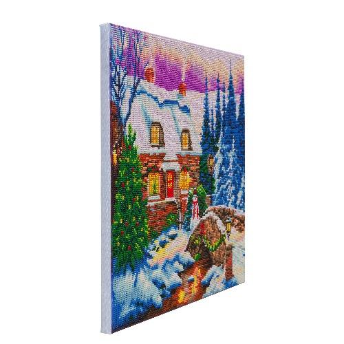 CAK-A141L: "Christmas by the River" 40x50cm Crystal Art Kit