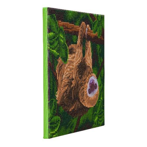 CAK-A143M: "Two Toed Sloth" 30x30cm Crystal Art Kit