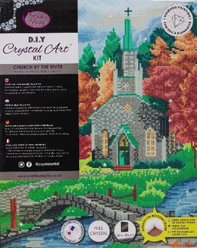 CAK-A149L: "Church by the River" 40x50cm Crystal Art Kit