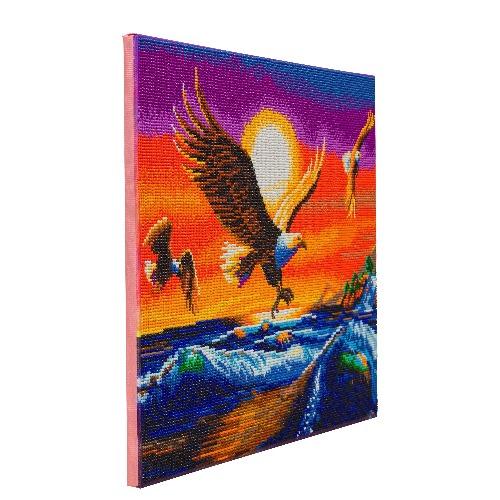 CAK-A155L: "Sunset Eagles" 40x50cm Crystal Art Kit