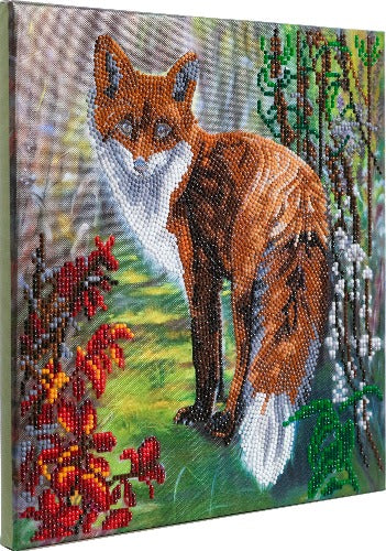 Autumn Fox 30x30cm Crystal Art Kit - Side View