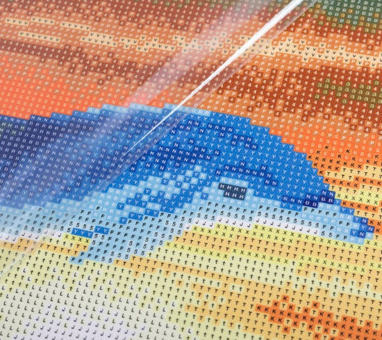 Dolphin Sunrise 30x30cm Crystal Art Kit - Close Up