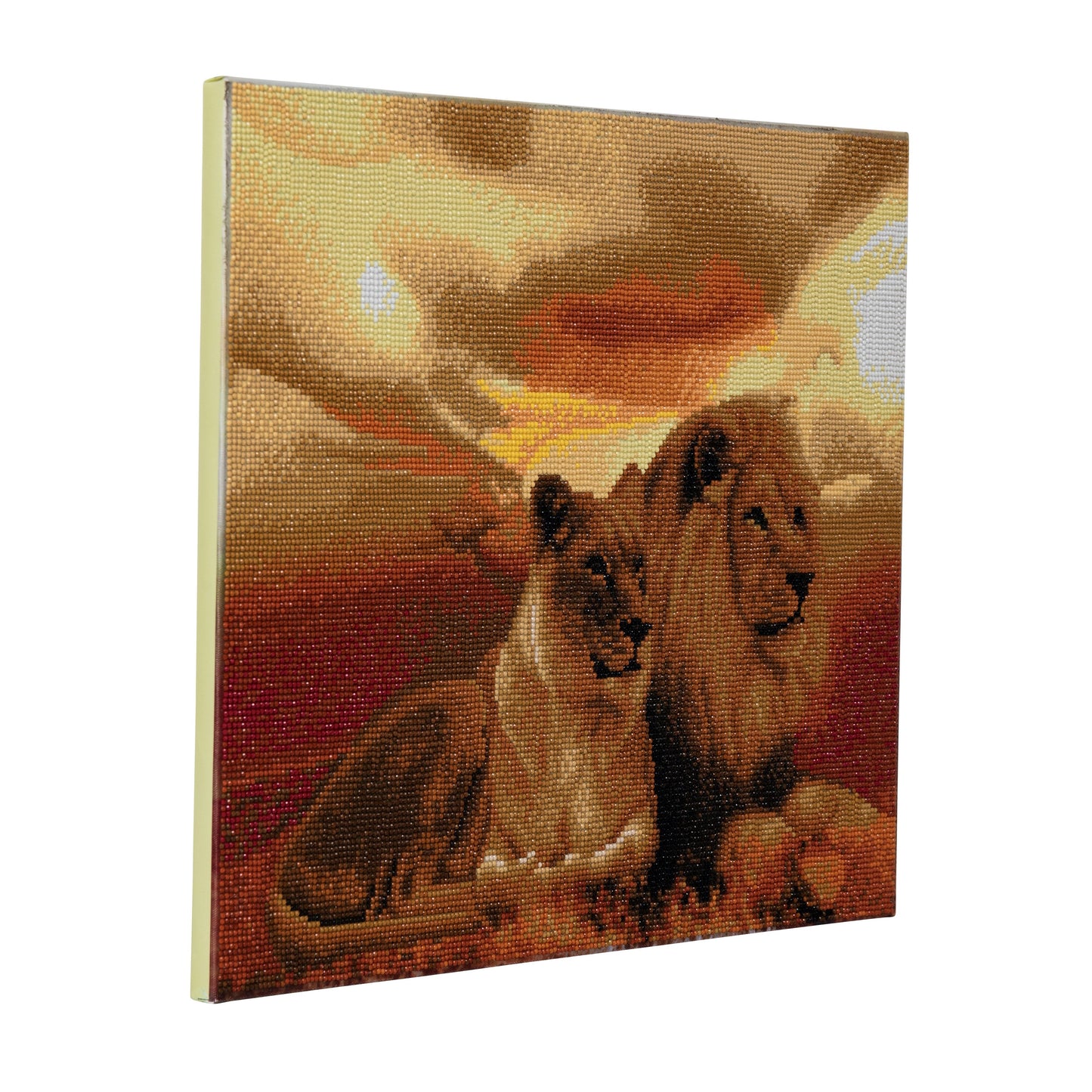 CAK-A55: "Lions of Savannah" Framed Crystal Art Kit, 40 x 50cm