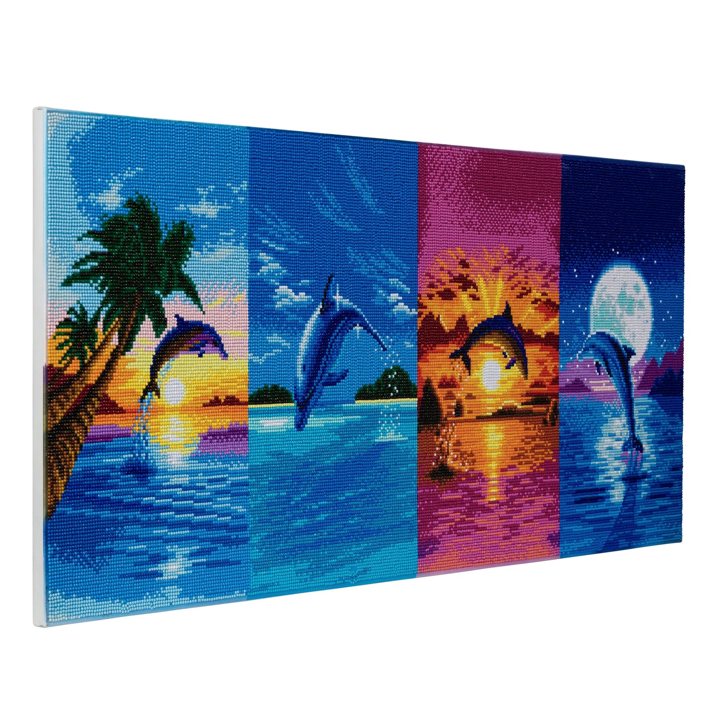 CAK-A64: "Day of the Dolphin" Framed Crystal Art Kit, 40 x 90cm
