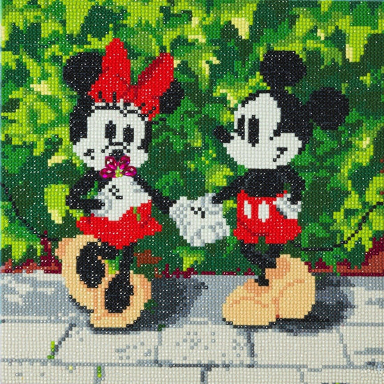 CAK-DNY703M: Minnie and Mickey, 30x30cm Crystal Art Kit