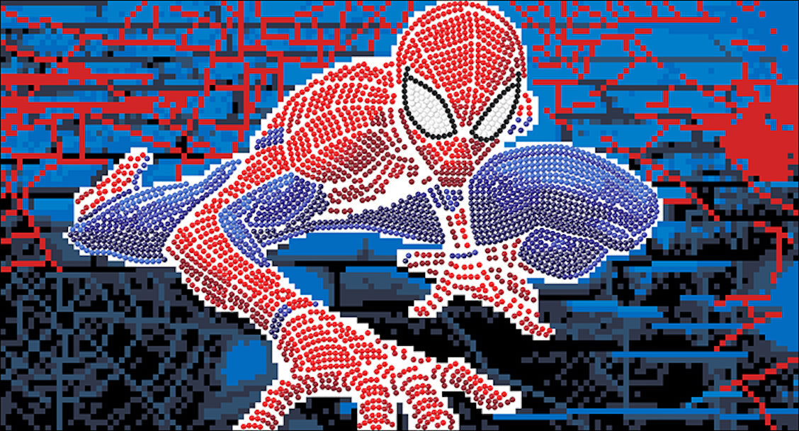 CAK-MCU950M: Spiderman 22x40cm Crystal Art Canvas Kit