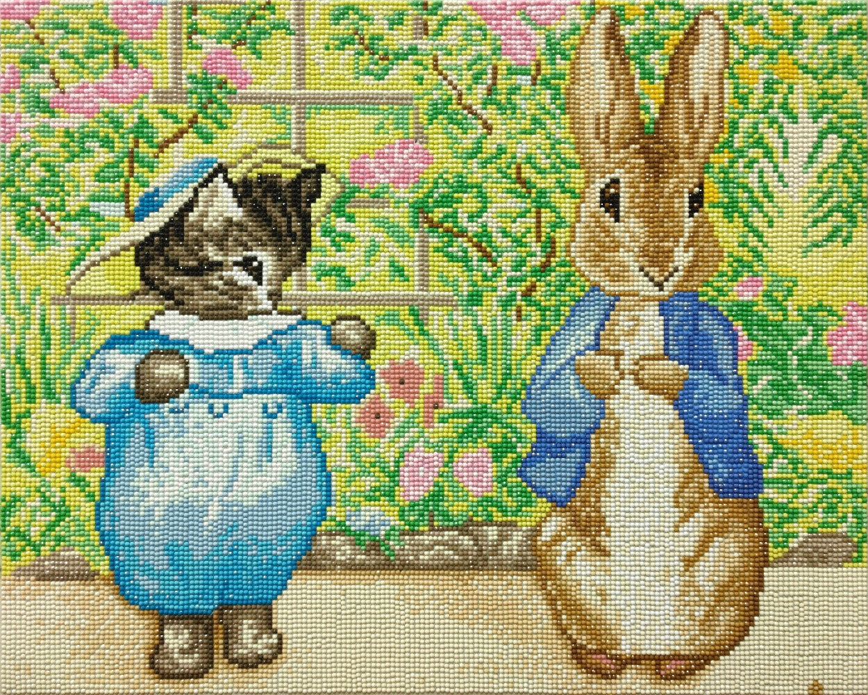 CAK-PRBT51L: Peter Rabbit and Tom Kitten 40x50m Crystal Art Canvas Kit