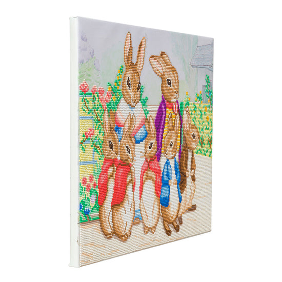CAK-PRBT52L: Peter Rabbit and Family 50x40m Crystal Art Canvas Kit
