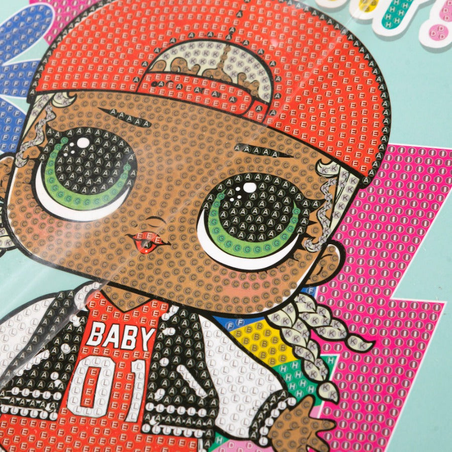 "MC Swag" LOL 21x25cm Picture Frame Crystal Art Close Up