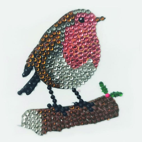 Winter Robin, 9x9xm Crystal Art Motif- CAMK-59