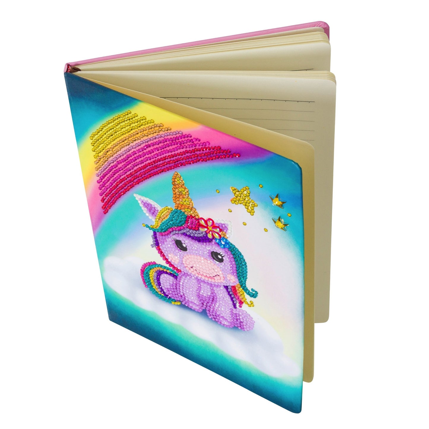 CANJ-3 "Unicorn Smile" Crystal Art Notebook Kit, 26 x 18cm