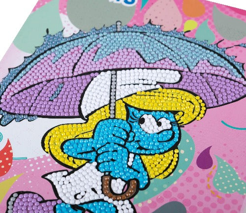Smurfs Notebook Crystal Art - Close up