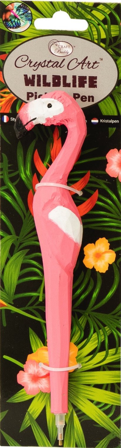 Flamingo Wildlife Crystal Pick-Up Pen, 18cm