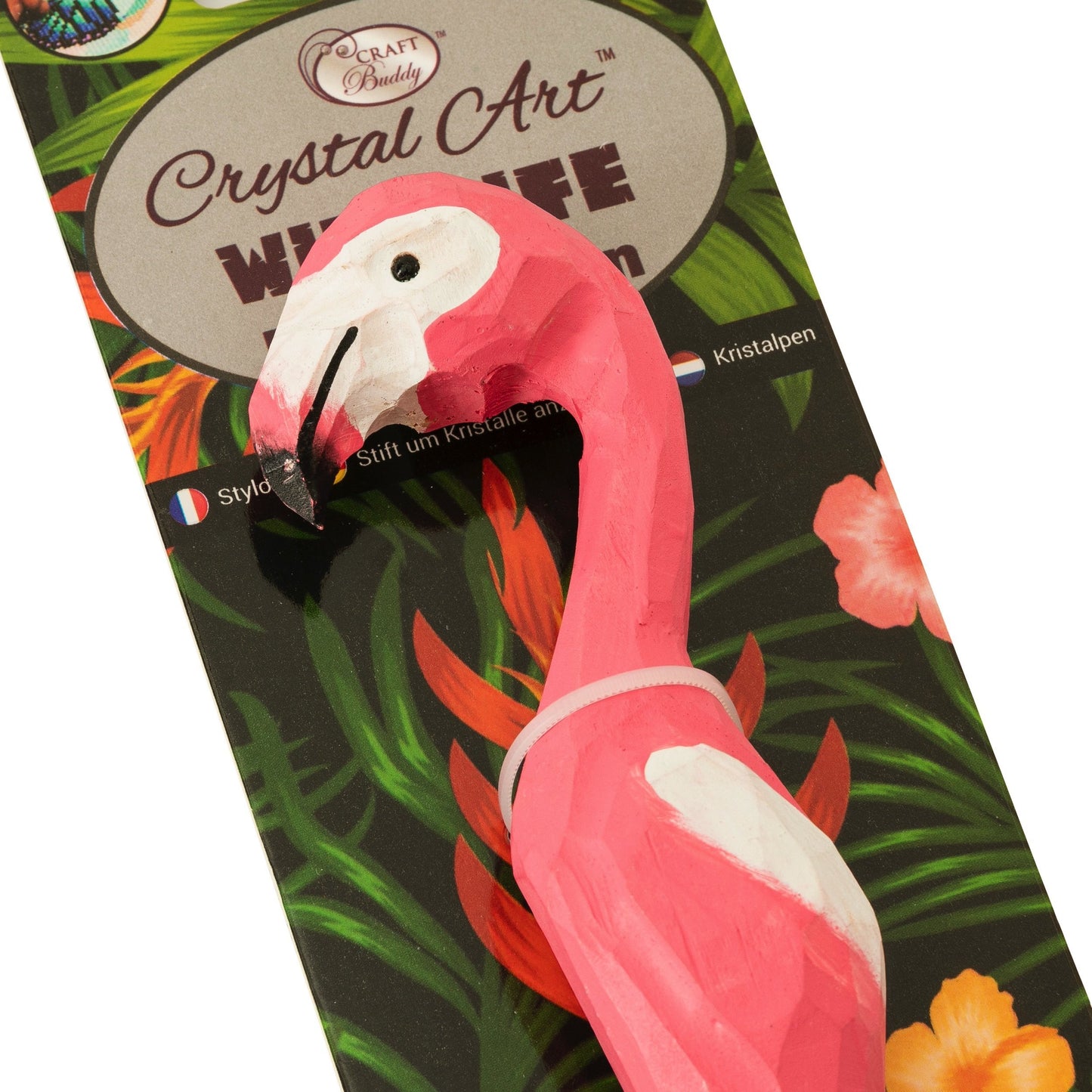 Flamingo Wildlife Crystal Pick-Up Pen, 18cm