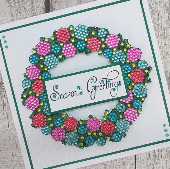 CCST14: Craft Buddy Sparkling Wreath A5 Crystal Art Stamp Set