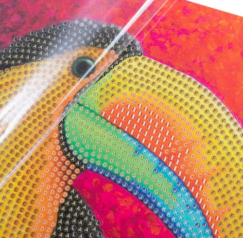 Tropical Toucan Crystal Art Card - Close Up