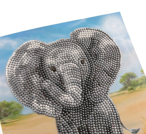 "Baby Elephant" 18x18cm Crystal Art Card