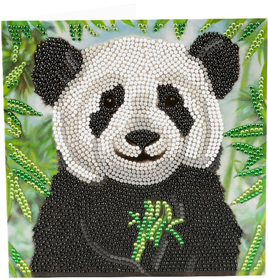 "Baby Panda" 18x18cm Crystal Art Card