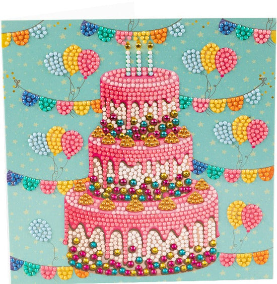 "Cake" 18x18cm Crystal Art Card