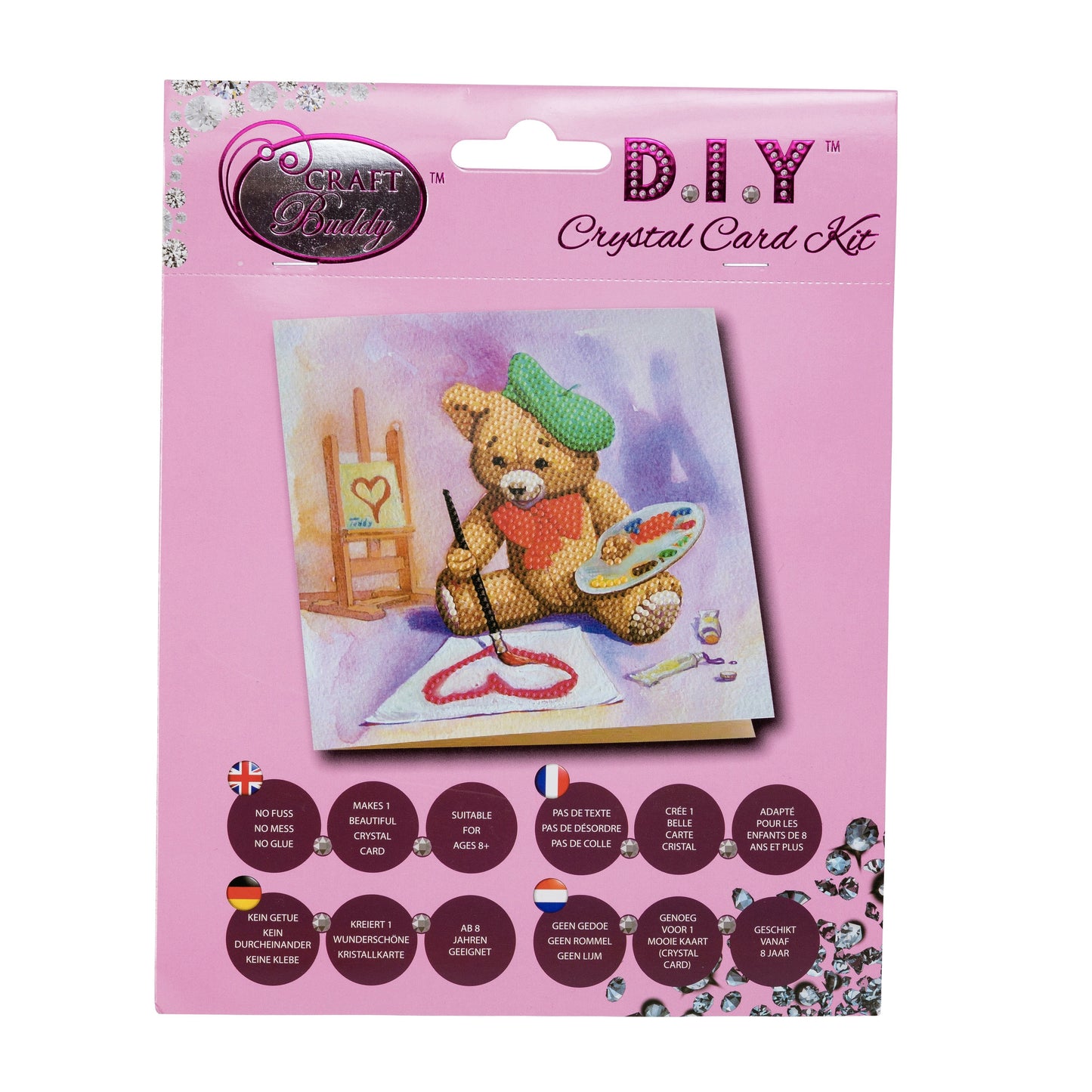 CCK-A16: "Teddy Crystal Artist" Crystal Card Kit