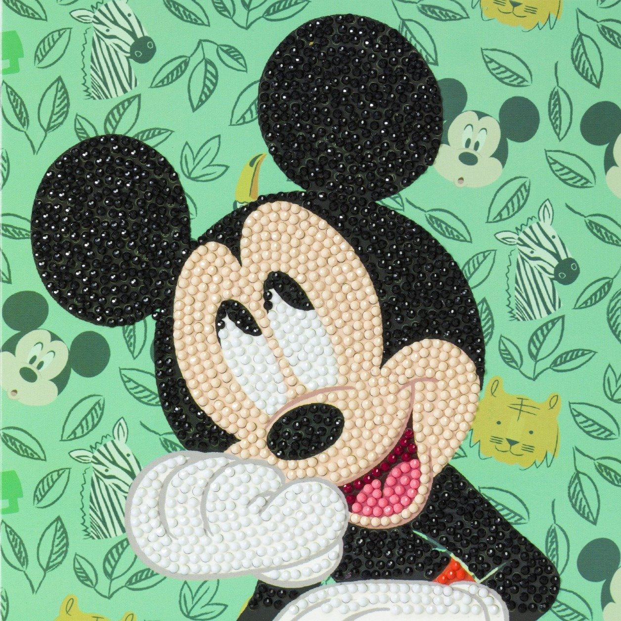 CCK-DNY805: Happy Mickey, 18x18cm Crystal Art Card