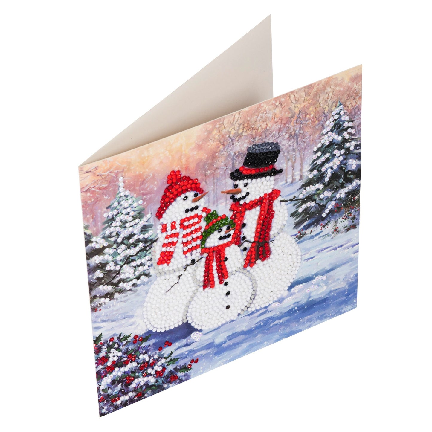 CCK-XM28: "Snowman Family" Crystal Card Kit