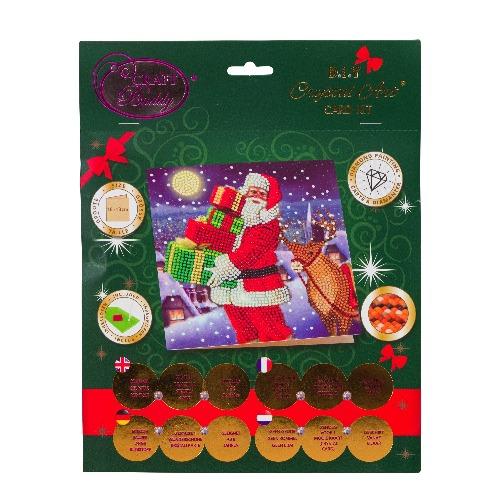 CCK-XM93: Santa's Gifts, 18x18cm Crystal Art Card