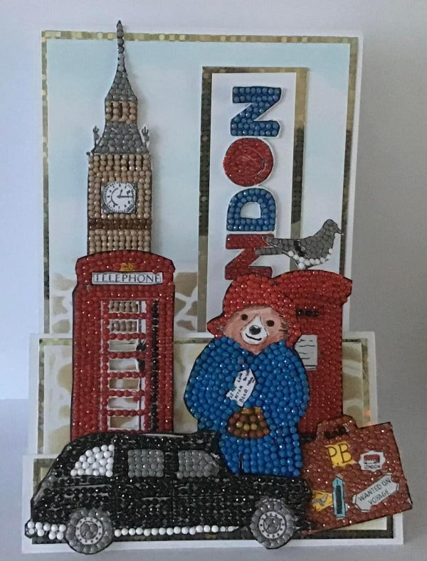 Paddington Bear Crystal Art A5 Stamp Set - Visiting Big Ben