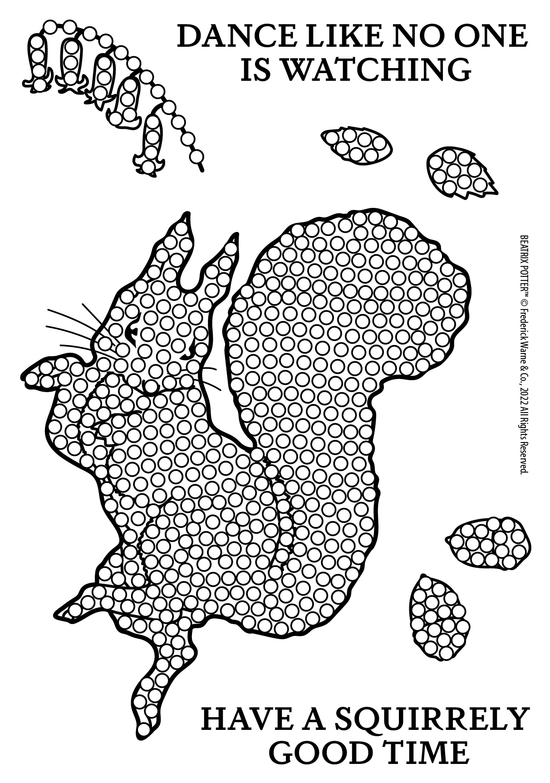 CCST-PR04: Peter Rabbit Crystal Art A6 Stamp Set - Squirrel Nutkin