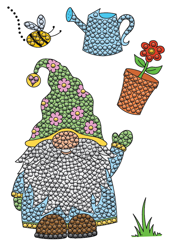 CCST108: Crystal Art A6 Stamp Set - Spring Garden Gnome