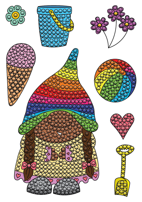 CCST109: Crystal Art A6 Stamp Set - Summer Holidays Gnome