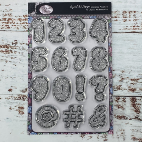 CCST43: Sparkling Numbers A5 Crystal Art Stamp Set