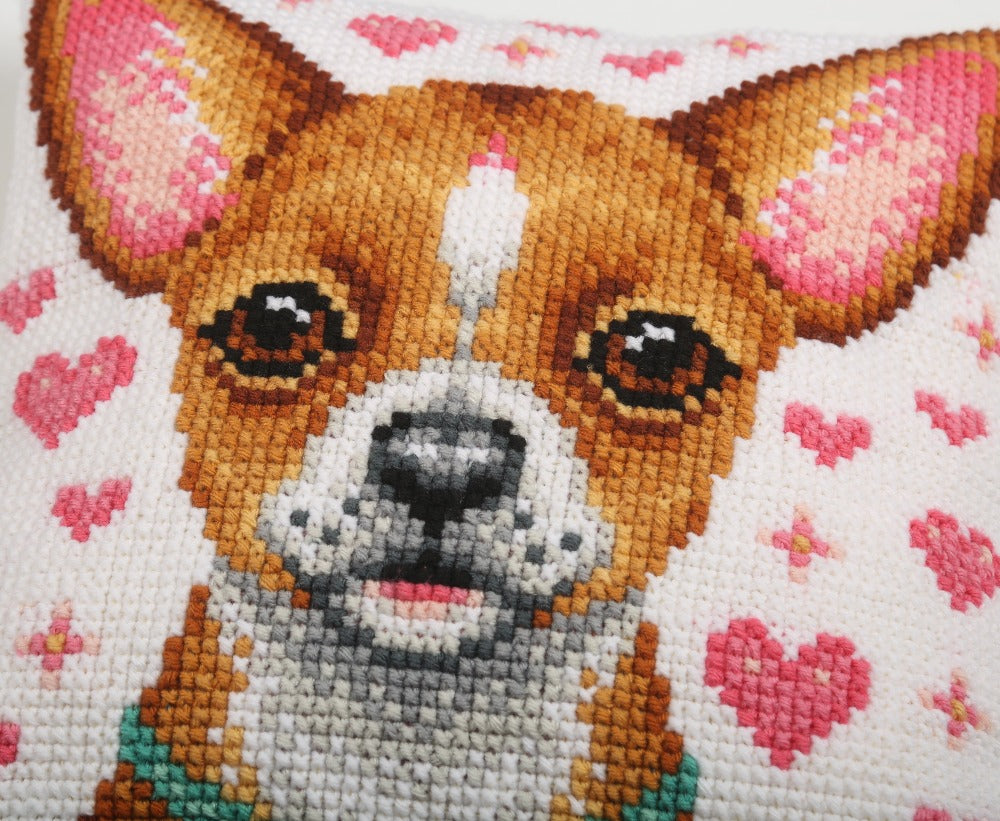 Craft Buddy 43*43cm Cross Stitch Cushion kit MADLY IN LOVE - CSCU2-LDOG