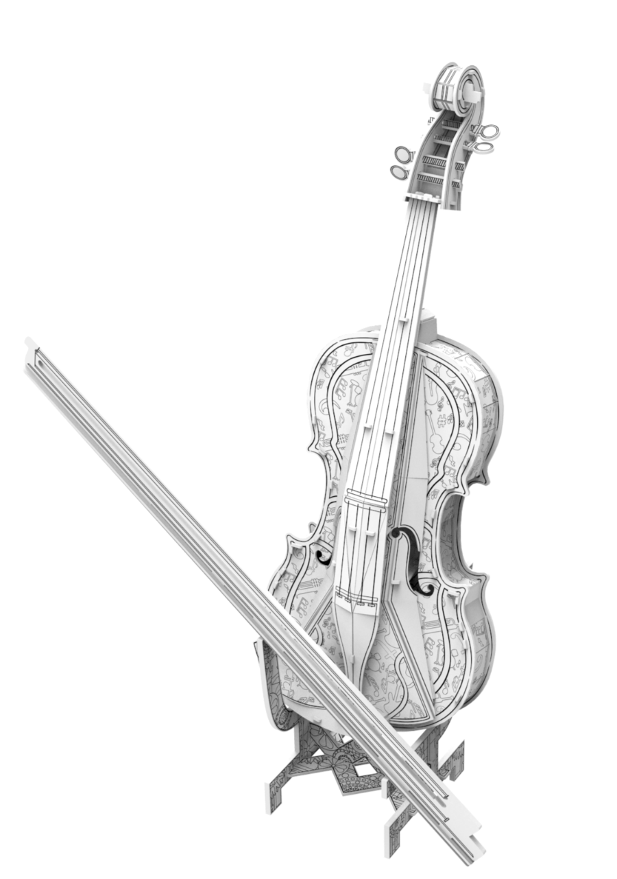 P3D024A: Craft Buddy 3D Colour Me! Puzzle Kits - Classic Violin