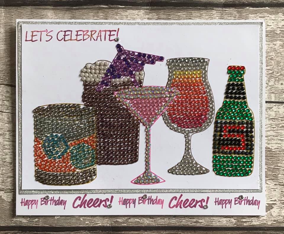 CCST12 - Craft Buddy Crystal Art Stamp Sets - Cocktail Sparkle Stamp Set