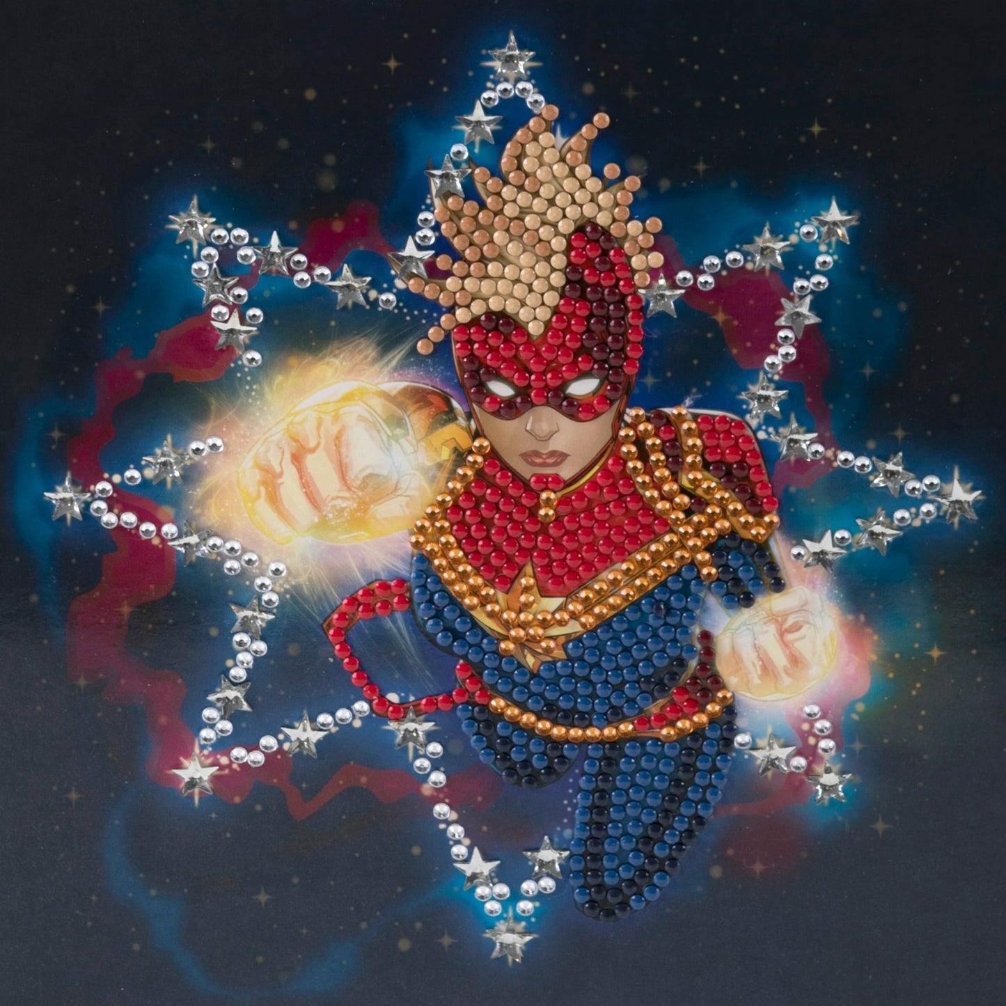 CCK-MCU902: Captain Marvel 18x18cm Crystal Art Card