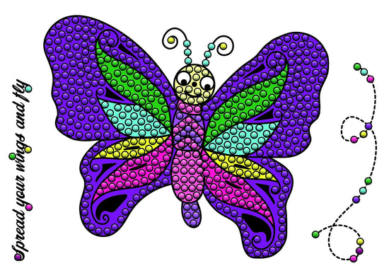 CCST21: Craft Buddy Flutteryby Butterfly Crystal Art A6 Stamp Set