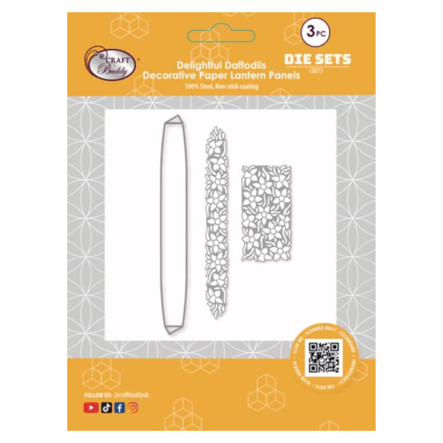 "Delightful Daffodils" Decorative Paper Lantern Panels Front packaging 