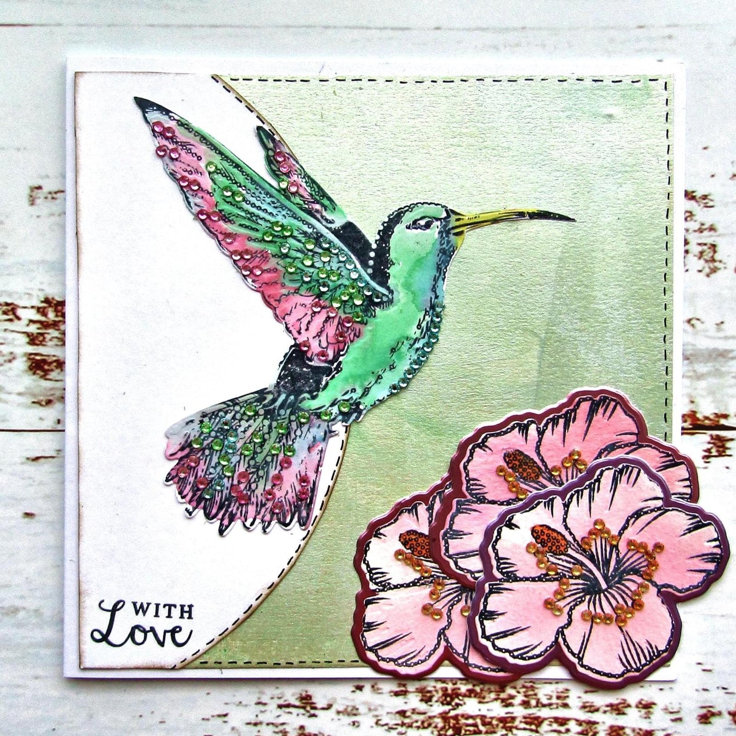 GS14: Craft Buddy Gem It! Heavenly Hummingbird A5 Clear Stamp Set