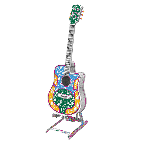 P3D025A: Craft Buddy 3D Colour Me! Puzzle Kits - Groovy Guitar