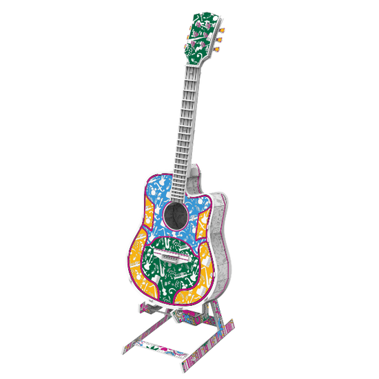 P3D025A: Craft Buddy 3D Colour Me! Puzzle Kits - Groovy Guitar