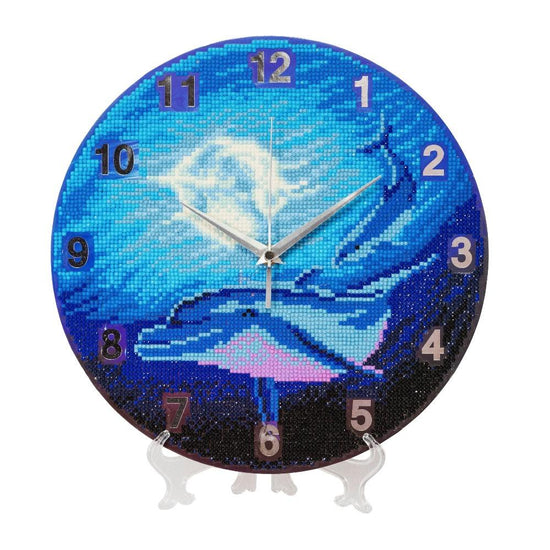 CLK-S1: "Watery Moon" Crystal Clock Kit - 30cm